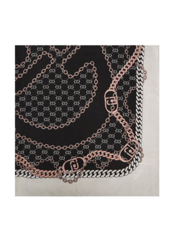 Liu Jo Chusta Ecs Foulard Logo Me 2F5073 T0300 Czarny. Kolor: czarny. Materiał: poliester, materiał