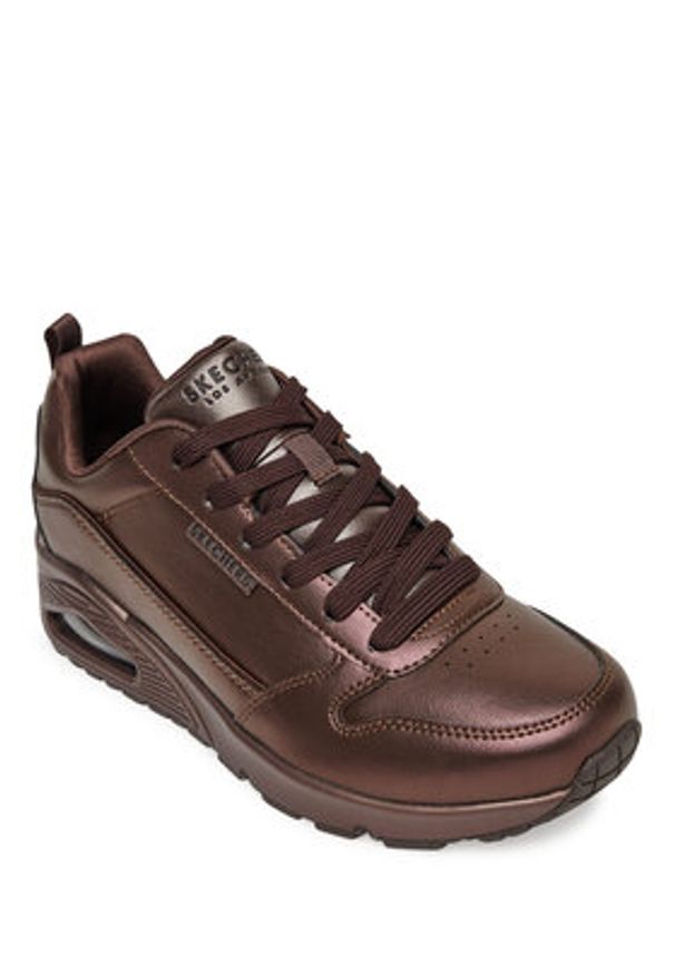 skechers - Skechers Sneakersy Uno - Galactic Gal 177104/CHOC Brązowy. Kolor: brązowy. Materiał: skóra