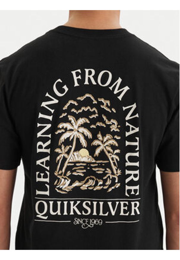Quiksilver T-Shirt Evo Learning From Nature EQYZT08265 Czarny Regular Fit. Kolor: czarny. Materiał: bawełna