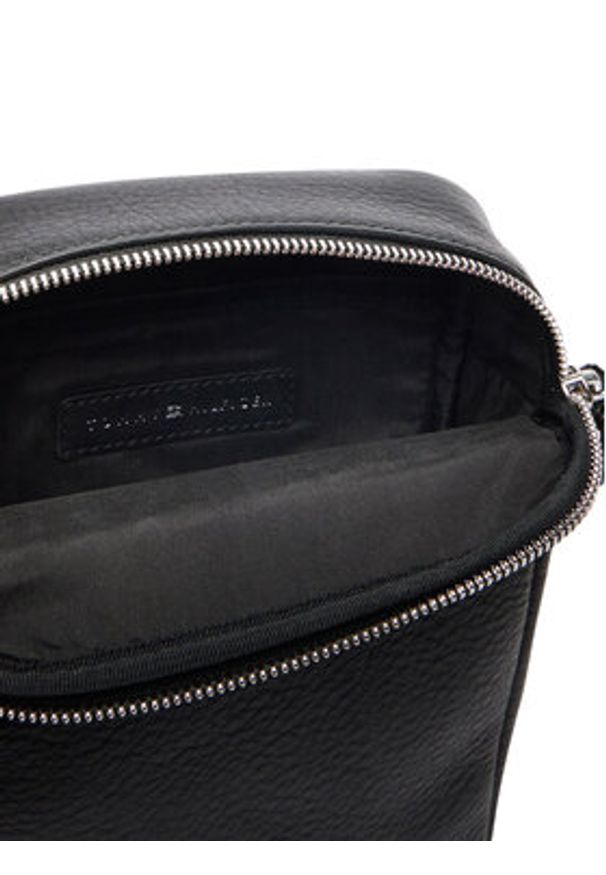 TOMMY HILFIGER - Tommy Hilfiger Saszetka Th Bus Leather Mini Reporter AM0AM14393 Czarny. Kolor: czarny. Materiał: skóra