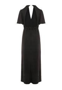 Born2be - Czarna Sukienka Naude. Okazja: na wesele, na ślub cywilny. Kolor: czarny. Wzór: kolorowy, gładki, jednolity. Typ sukienki: rozkloszowane. Styl: wizytowy, elegancki. Długość: maxi #3