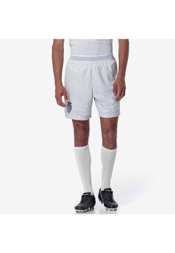 Kappa - Szorty AS Monaco Kombat Ryder Pro 2024/25. Kolor: szary. Sport: piłka nożna