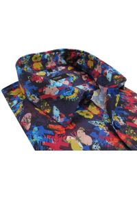 Mmer / Villaro - Koszule męskie - Kolorowa koszula w motyle C135. Materiał: bawełna, elastan, tkanina. Długość: długie. Wzór: kolorowy. Styl: elegancki #1