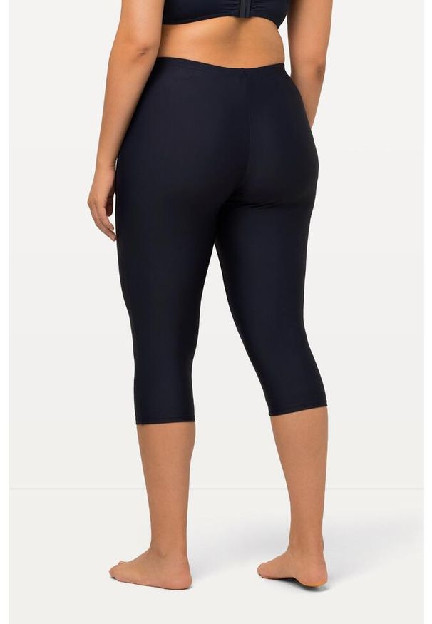 ULLA POPKEN - Damskie Rybaczki do pływania do kolan komfortowy stretch. Kolekcja: plus size. Kolor: niebieski. Materiał: elastan, poliamid. Długość: do kolan