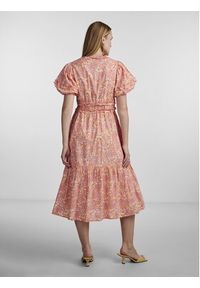 YAS Sukienka 26029909 Różowy Regular Fit. Kolor: różowy. Materiał: bawełna #4