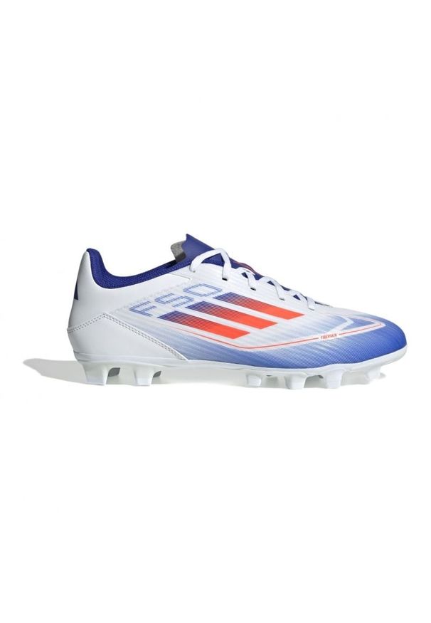 Adidas - Buty piłkarskie adidas F50 Club FxG IE0611 białe. Zapięcie: sznurówki. Kolor: biały. Materiał: syntetyk, guma. Sport: piłka nożna
