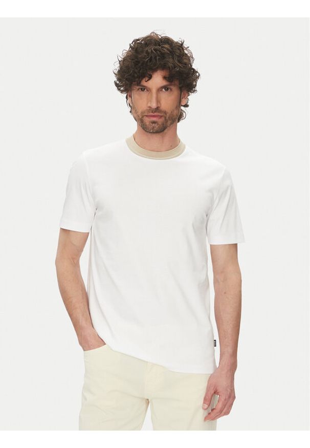 BOSS T-Shirt H-Tessler 199 50531793 Biały Slim Fit. Kolor: biały. Materiał: bawełna