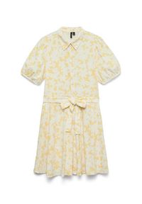 Vero Moda Sukienka codzienna Dicthe 10303728 Żółty jasny Regular Fit. Okazja: na co dzień. Kolor: żółty. Materiał: bawełna. Typ sukienki: proste. Styl: casual #2