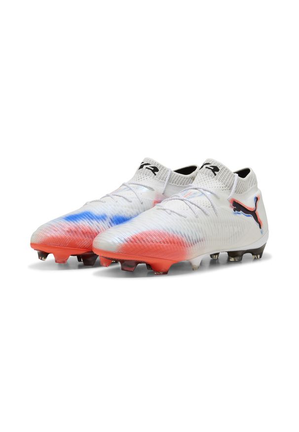 Puma - Buty piłkarskie unisex FUTURE 8 ULTIMATE FG PUMA White Black Glowing Red. Kolor: czerwony, biały, wielokolorowy, czarny. Sport: piłka nożna