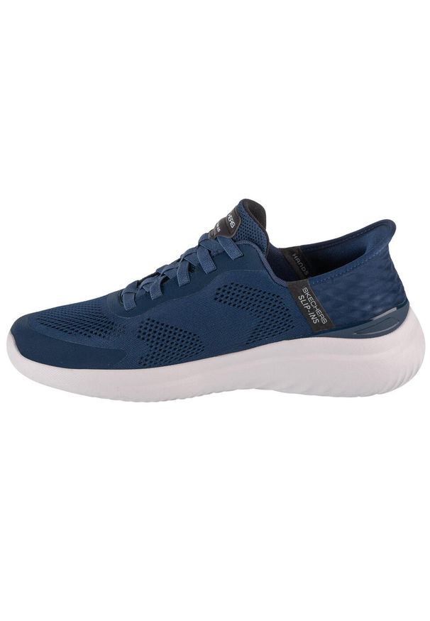 skechers - Męskie BOUNDER 2.0 EMERGED Slip-On Granatowy. Zapięcie: bez zapięcia. Kolor: niebieski. Materiał: materiał, poliester