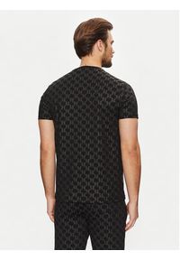 Karl Lagerfeld - KARL LAGERFELD T-Shirt 755096 551251 Czarny Regular Fit. Typ kołnierza: dekolt w karo. Kolor: czarny. Materiał: bawełna #4