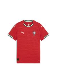 Puma - Młodzieżowa koszulka domowa Portugalia 2025 PUMA Sport Red Sugared Almond Beige. Kolor: czerwony, beżowy, wielokolorowy