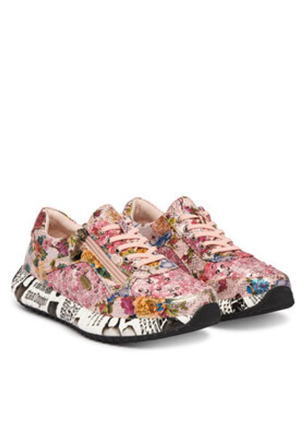 Laura Vita Sneakersy Burton 11 Kolorowy. Materiał: skóra. Wzór: kolorowy