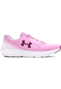 Buty do biegania dziewczęce Under Armour UA Ggs Charged Rogue 4 - różowe. Kolor: różowy. Materiał: guma. Szerokość cholewki: normalna #1