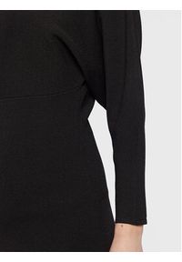 Sisley Sukienka dzianinowa 11APMV004 Czarny Regular Fit. Kolor: czarny. Materiał: wiskoza