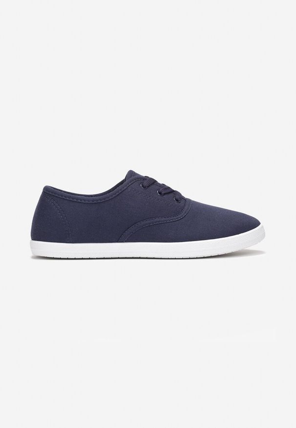 Born2be - Granatowe Tenisówki z Krótkim Sznurowaniem Madilinne. Okazja: na co dzień. Kolor: niebieski. Styl: casual