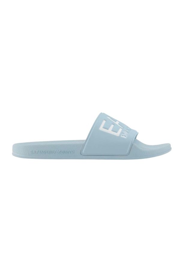 EA7 Emporio Armani - EA7 EMPORIO ARMANI Błękitne klapki Flip flops. Kolor: niebieski