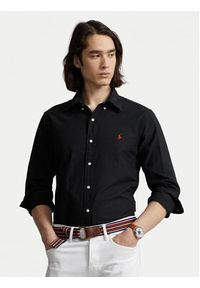 Polo Ralph Lauren Koszula Bsr 710772290 Czarny Custom Fit. Typ kołnierza: polo. Kolor: czarny. Materiał: bawełna #8