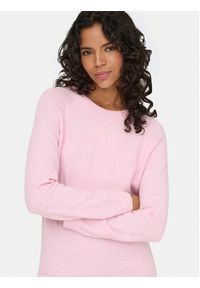 only - ONLY Sweter Rica 15204279 Różowy Regular Fit. Kolor: różowy. Materiał: syntetyk #4