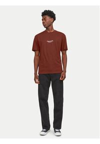 Jack & Jones - Jack&Jones T-Shirt Vesterbro 12240121 Brązowy Relaxed Fit. Kolor: brązowy. Materiał: bawełna