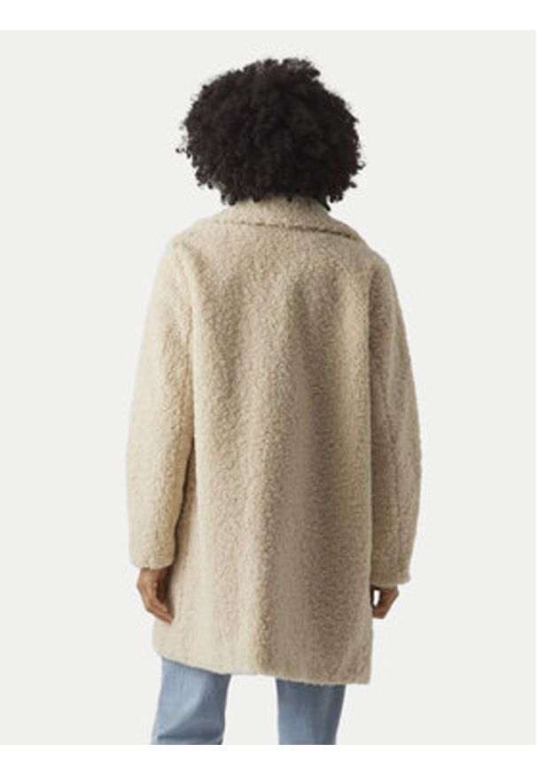 Vero Moda Płaszcz zimowy Kylie Teddy 10289938 Beżowy Loose Fit. Kolor: beżowy. Materiał: syntetyk. Sezon: zima