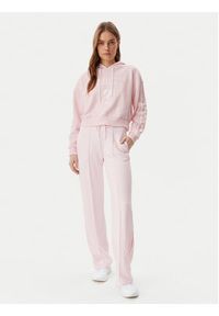 Guess Bluza V5GQ17 KCRT1 Różowy Regular Fit. Kolor: różowy. Materiał: syntetyk, bawełna #5