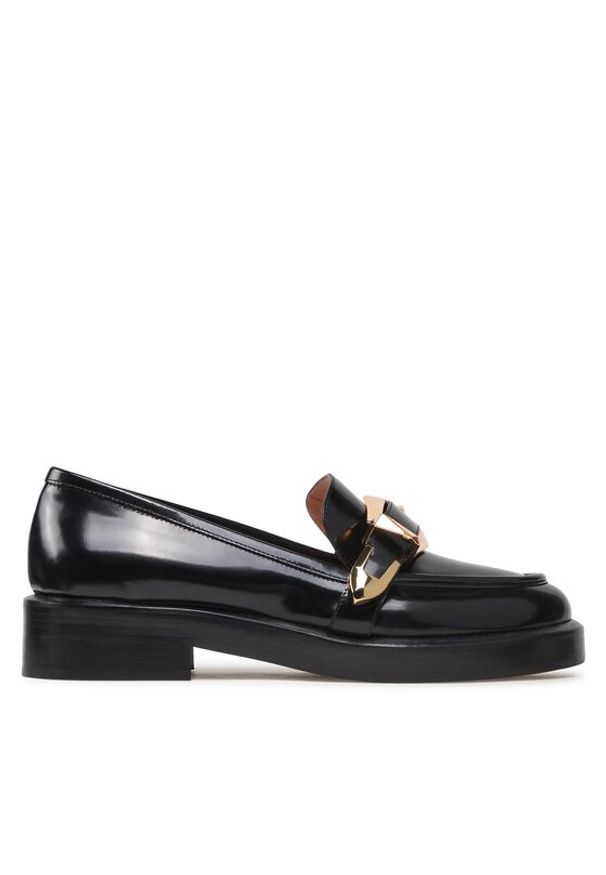 Alberta Ferretti Loafersy 22251A6001 8005 Czarny. Kolor: czarny. Materiał: skóra