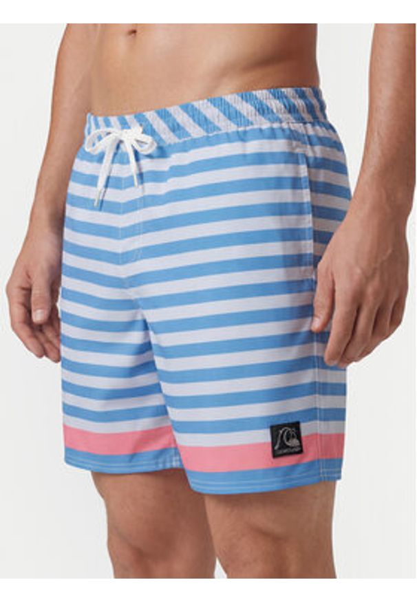 Quiksilver Szorty kąpielowe Original Btz Stripe Volley 17 EQYJV04209 Niebieski Straight Leg. Kolor: niebieski. Materiał: syntetyk