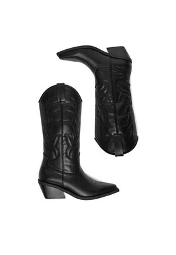 Jenny - JENNY Kowbojki CEO-R25AW01598 Czarny. Kolor: czarny. Materiał: materiał, syntetyk