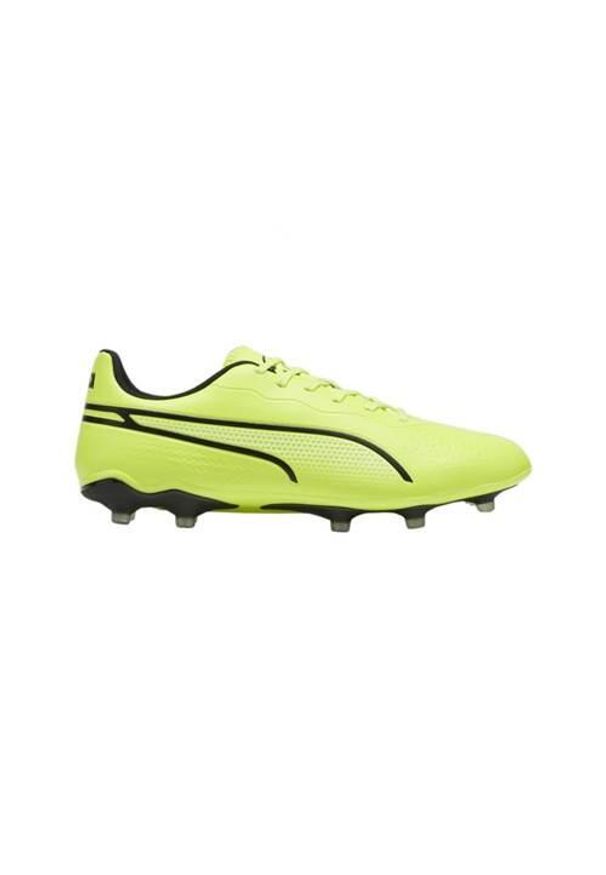 Buty piłkarskie męskie Puma King Match Fg ag. Zapięcie: sznurówki. Kolor: żółty, wielokolorowy, czarny. Materiał: guma, materiał, syntetyk, tkanina. Szerokość cholewki: normalna. Sport: piłka nożna
