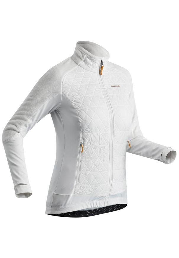 quechua - Kurtka polarowa turystyczna damska hybrydowa SH900 X-Warm. Typ kołnierza: kaptur. Materiał: polar