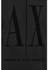 Armani Exchange Bluza bawełniana męska kolor czarny z nadrukiem. Okazja: na co dzień. Kolor: czarny. Materiał: bawełna. Wzór: nadruk. Styl: casual #3