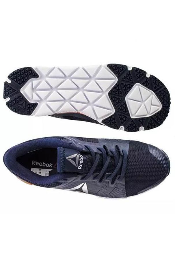 Buty treningowe damskie Reebok Trainflex Trening. Zapięcie: sznurówki. Kolor: czarny. Materiał: guma, syntetyk, tkanina, materiał. Szerokość cholewki: normalna. Sport: fitness