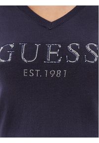 Guess Bluzka W3BR24 Z2NQ2 Granatowy Regular Fit. Kolor: niebieski. Materiał: wiskoza #5