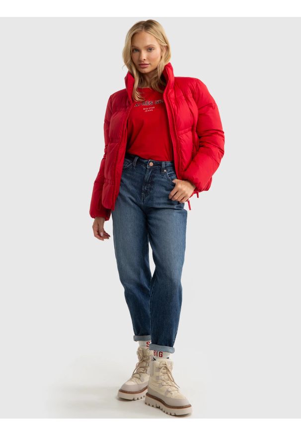 Big-Star - Jeansy damskie mom jeans z kolekcji Authentic granatowe Silla 515. Okazja: na co dzień. Stan: podwyższony. Kolor: niebieski. Styl: retro, casual