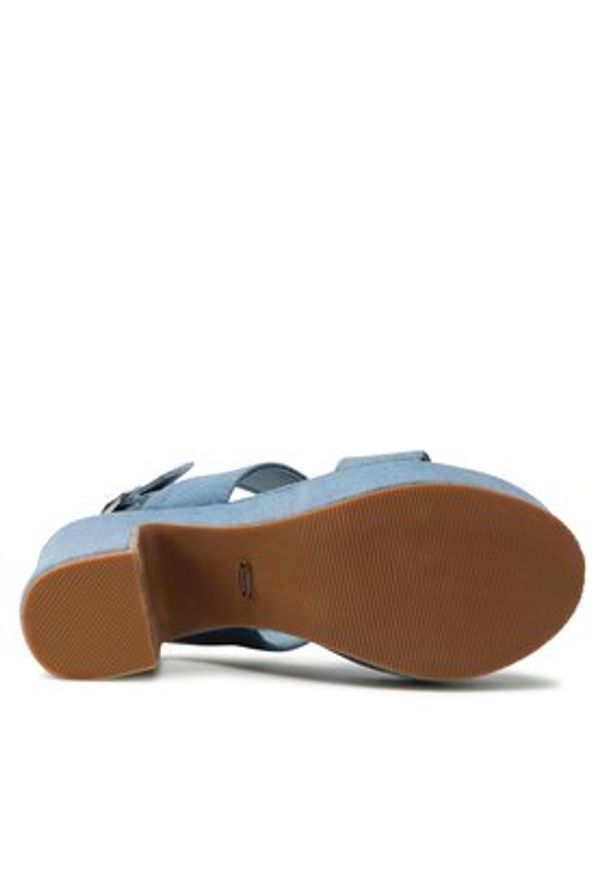 DeeZee Sandały E890-8 Niebieski. Kolor: niebieski. Materiał: materiał