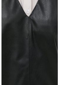 Trussardi Jeans - Trussardi sukienka kolor czarny mini rozkloszowana. Kolor: czarny. Materiał: materiał. Typ sukienki: rozkloszowane. Długość: mini #3