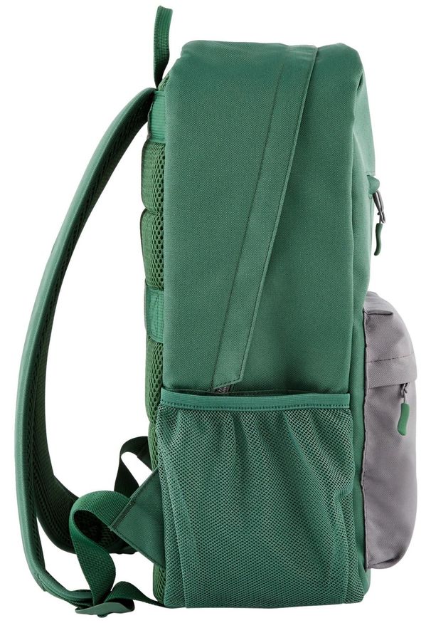 Plecak HP Campus 7J595AA zielony. Kolor: zielony. Materiał: materiał. Wzór: paski. Styl: elegancki, casual