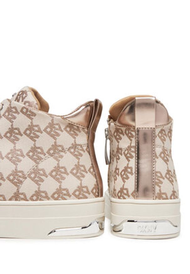 DKNY Trampki K2535281 Beżowy. Kolor: beżowy. Materiał: materiał