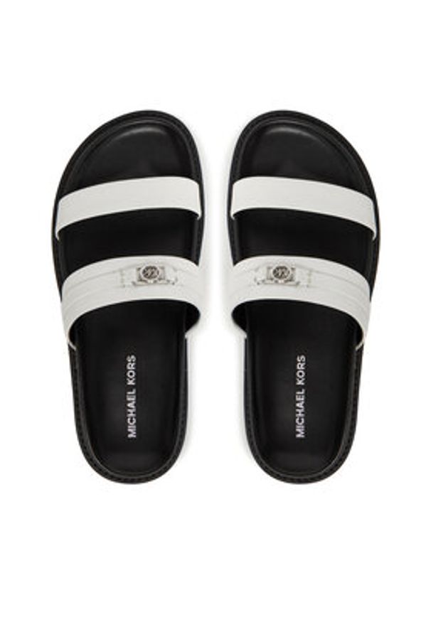 MICHAEL Michael Kors Klapki Mandy Flat Sandal 40S5MAFS2L Biały. Kolor: biały. Materiał: skóra