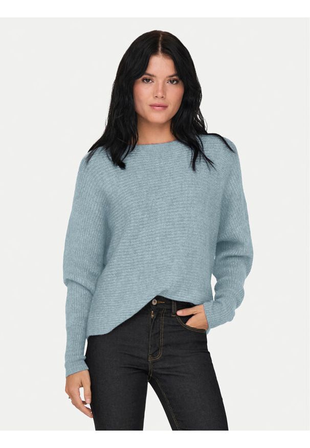 only - ONLY Sweter 15168705 Niebieski Regular Fit. Kolor: niebieski. Materiał: syntetyk