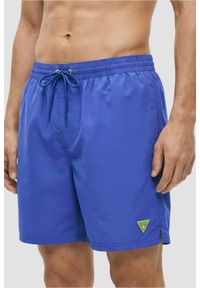Guess - GUESS Granatowe męskie kąpielówki New Basic, Rozmiar XXL. Kolor: niebieski #1