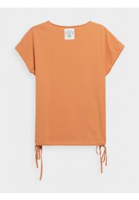 outhorn - T-shirt oversize damski - pomarańczowy. Okazja: na co dzień. Kolor: pomarańczowy. Materiał: bawełna. Styl: casual #6