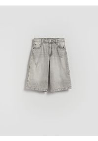 Reserved - Jeansowe szorty - jasnoszary. Kolor: szary. Materiał: jeans #1