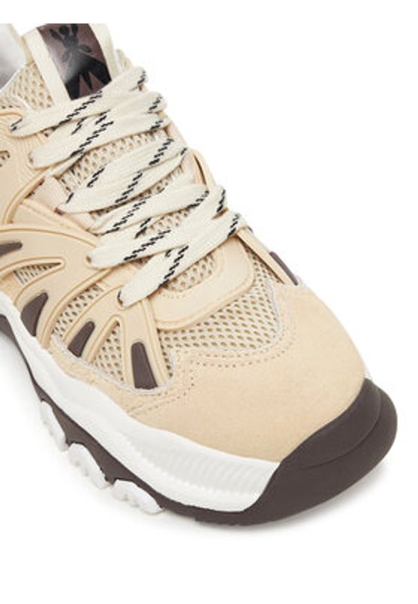 Patrizia Pepe Sneakersy 8Z0043/V005-J4Q8 Beżowy. Kolor: beżowy. Materiał: zamsz, skóra
