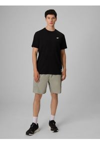 4f - 4F T-shirt relaxed z nadrukiem męski - czarny S. Okazja: na co dzień. Kolor: czarny. Materiał: materiał, bawełna, dzianina. Długość: długie. Wzór: nadruk. Styl: klasyczny, casual #2