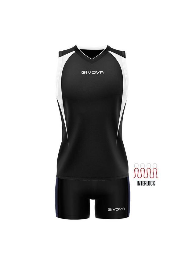 Givova Kit Volley Spike XL - Damski. Typ kołnierza: polo. Kolor: czerwony, niebieski, wielokolorowy. Materiał: poliester