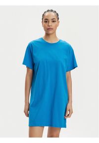 Pieces Sukienka codzienna Ria 17149328 Niebieski Loose Fit. Okazja: na co dzień. Kolor: niebieski. Materiał: bawełna. Typ sukienki: proste. Styl: casual