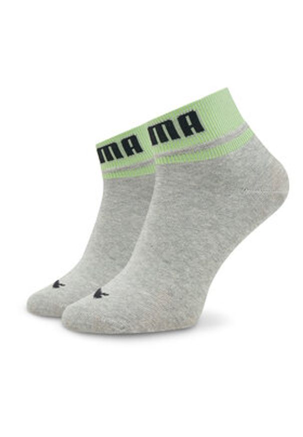 Puma Zestaw 2 par wysokich skarpet unisex Unisex New Heritage Quarter 2P 938021 Szary. Kolor: szary. Materiał: materiał, bawełna