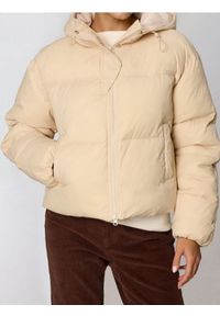 Sinsay - Pikowana kurtka puffer z kapturem - brązowy. Kolor: brązowy #1